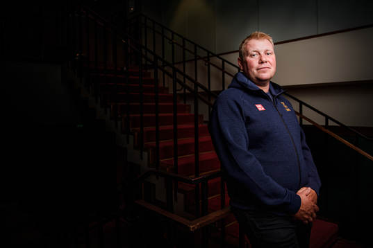 Sports director Olof Östblom poses for a portrait
