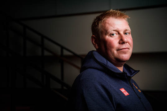 Sports director Olof Östblom poses for a portrait