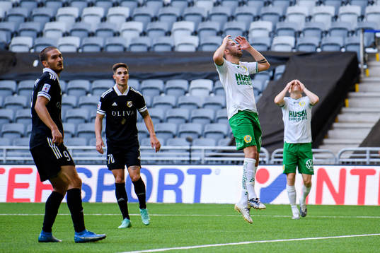 Darijan Bojanic of Hammarby reacts