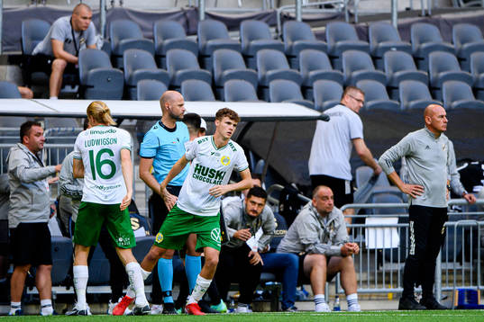 Gustav Ludwigson of Hammarby is substituted for Williot