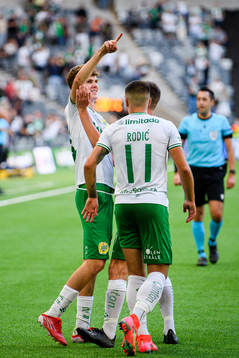 Williot Swedberg of Hammarby celebrates the 4-1 goal