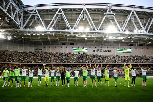 Players of Hammarby celebrate