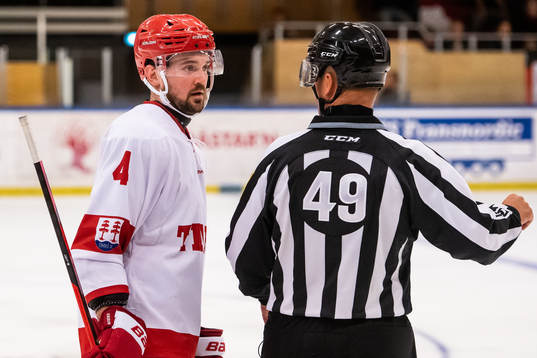 Timrås Tim Erixon i samtal med domare