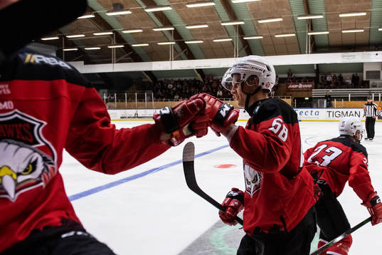 Malmö Redhawks Tim Lindfors jublar
