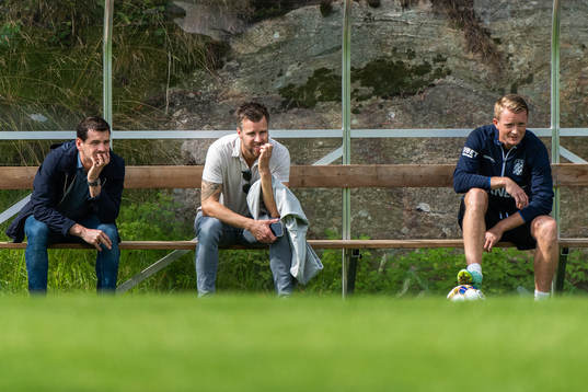 Ferran Sibila sportchef Pontus Farnerud och Sam Larsson