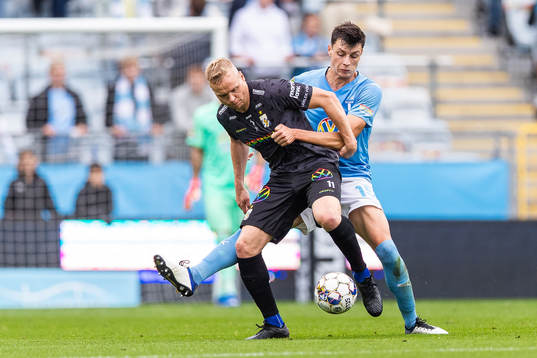 IFK Göteborgs Kolbeinn Sigthorsson och Malmö FFs Anel