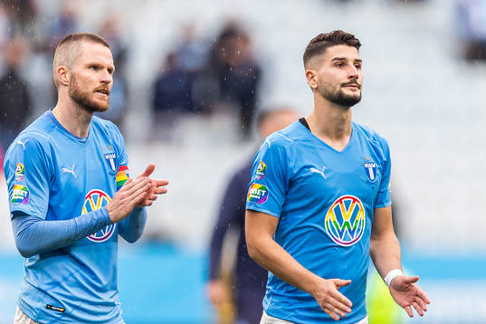Malmö FFs Lasse Nielsen och Antonio Colak deppar