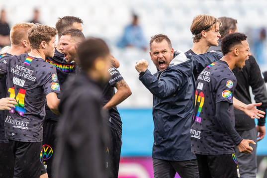 IFK Göteborgs Marcus Berg, tränare Mikael Stahre och
