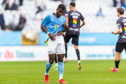 Malmö FFs Malik Abubakari deppar