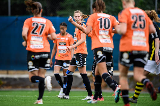 Kristianstads Amanda Edgren jublar