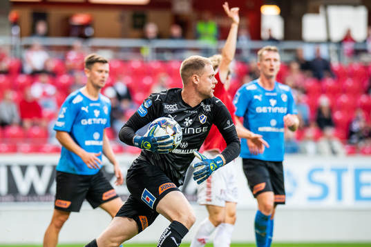 Halmstads målvakt Malkolm Nilsson Säfqvist