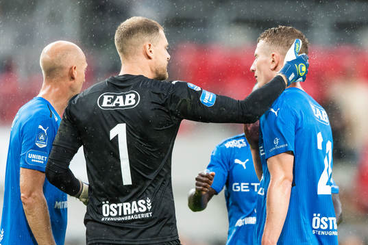 Halmstads målvakt Malkolm Nilsson Säfqvist och Andreas