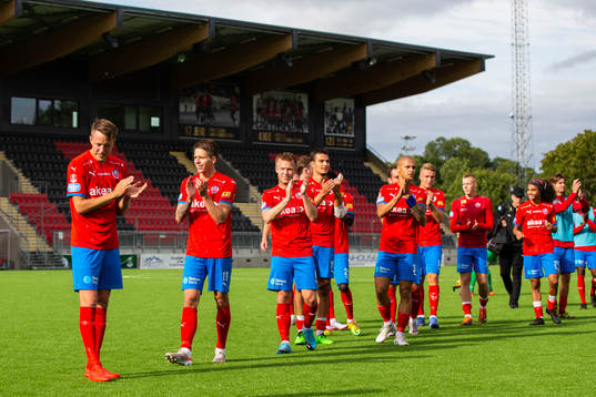 Helsingborgs spelare jublar