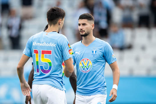 Malmö FFs Anel Ahmedhodzic och Antonio Colak