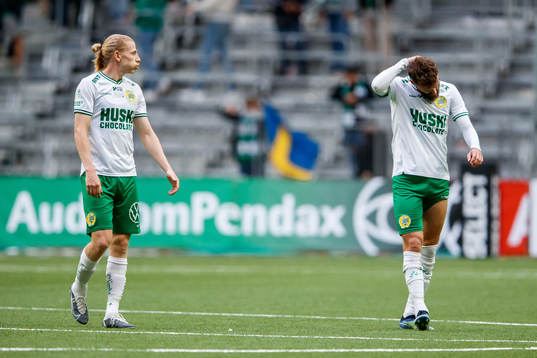 Hammarbys Gustav Ludwigson och Simon Sandberg deppar
