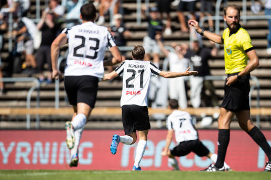 Landskronas Kevin Jensen jublar