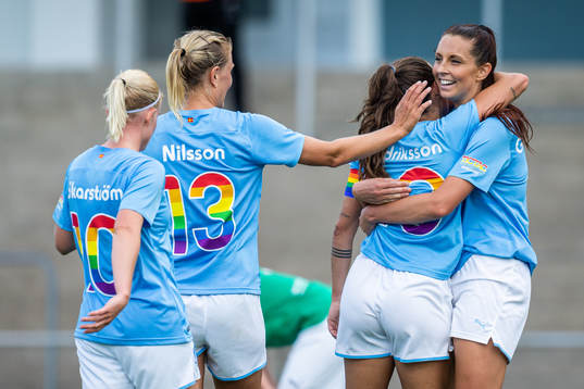Malmö FFs Malin Gunnarsson jublar