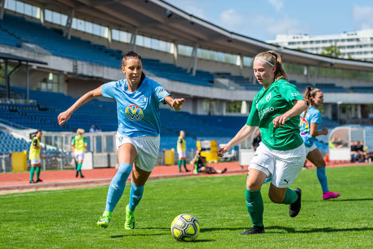 Malmö FFs Malin Gunnarsson mot Husies Emelie Borg