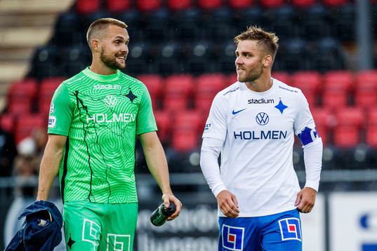 IFK Norrköpings målvakt Oscar Jansson och Christoffer