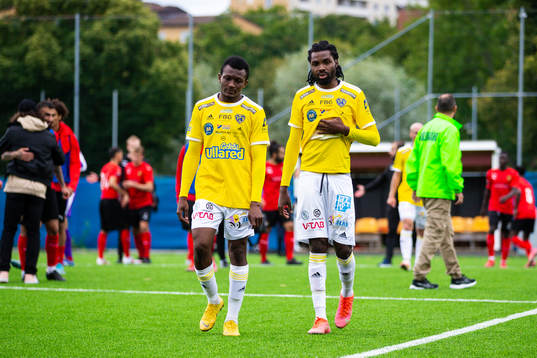 Falkenbergs Umar Bala Muhammed och Kwame Kizito deppar