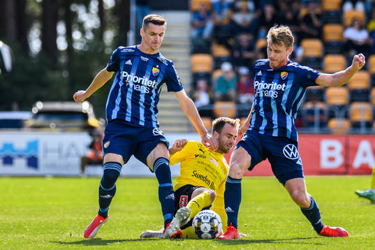 Djurgårdens Rasmus Schüller och Haris Radetinac mot