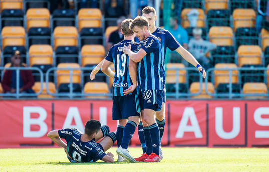 Djurgårdens spelare jublar