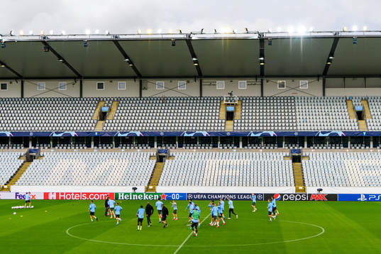 General view of a training session with Malmö FF