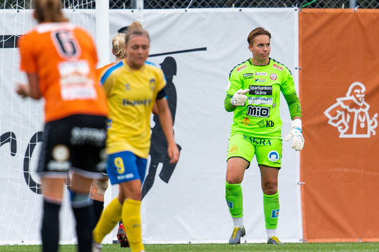 goalkeeper Brett Maron of Kristianstad celebrates