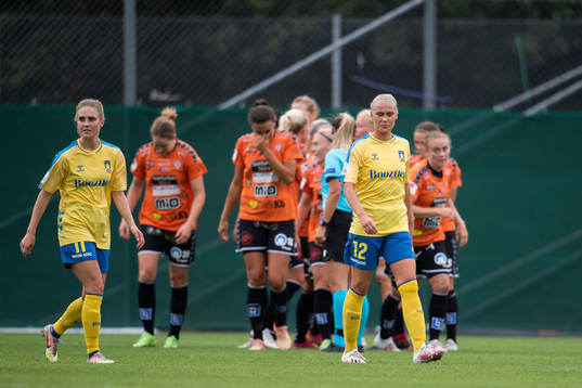 Christina Beck of Bröndby looks dejected