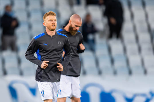 Anders Christiansen and Jo Inge Berget of Malmö FF