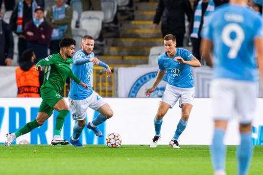 Georgi Ilkov Terziev of Ludogorets and Lasse Nielsen of
