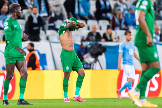 Alex Menezes Santana of Ludogorets looks dejected