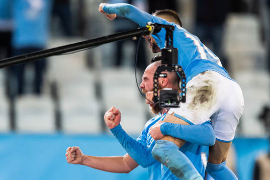 Jo Inge Berget of Malmö FF celebrates