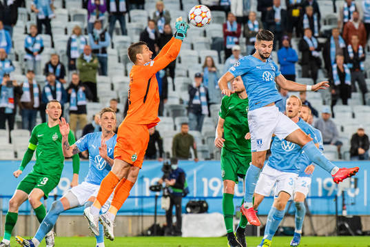 Goalkeeper Kristijan Kahlina of Ludogorets and Antonio