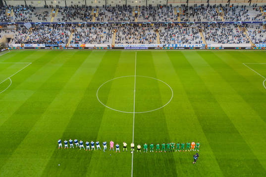 Players line up