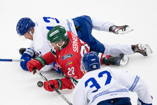 Leksands Fredrik Forsberg och Frölundas Joel Lundqvist