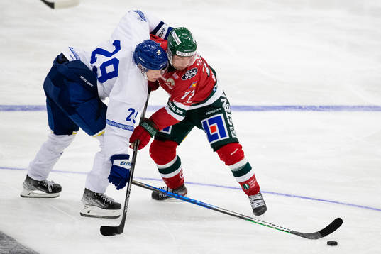 Leksands Emil Heineman och Frölundas Patrik Carlsson