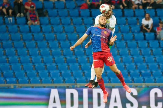 Arthur Cabral of Basel and Björn Paulsen of Hammarby