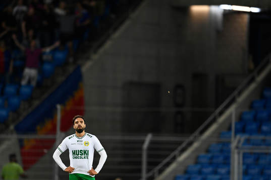 Abdul Khalili of Hammarby looks dejected