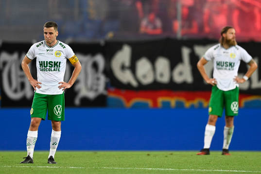 Jeppe Andersen of Hammarby looks dejected