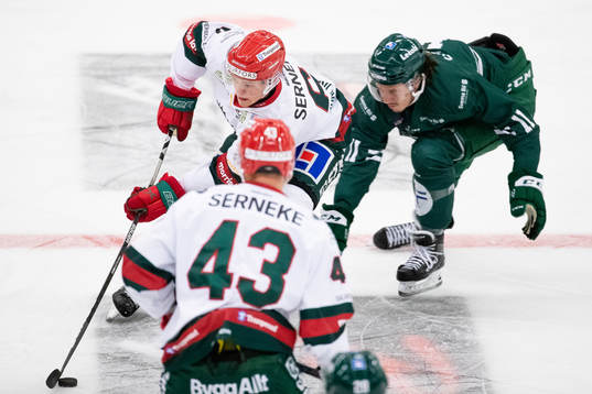 Frölundas Mattias Norlinder och Färjestads Joakim Nygård