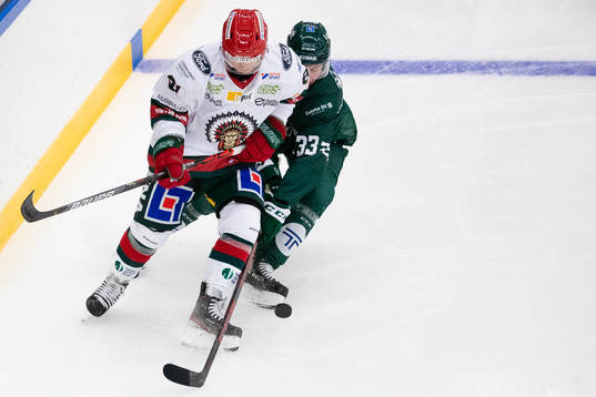 Frölundas Ryan Lasch och Färjestads Albert Johansson