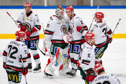 Frölundas målvakt Matthew Tomkins och Christian Folin