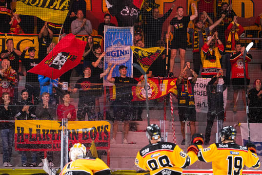 Supportrarna tackar spelarna
