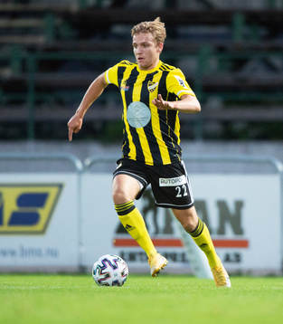 IFK Hässleholms Isaac Holmberg i matchen i div. 2 Södra