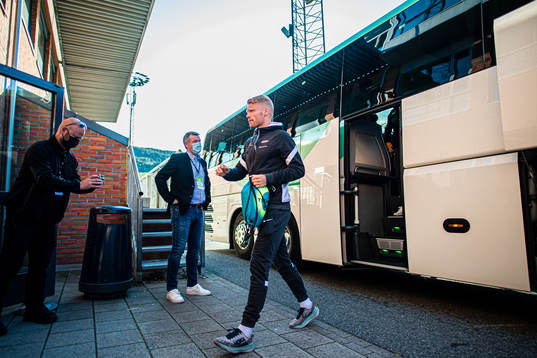 Sivert Heltne Nilsen of Brann arrives