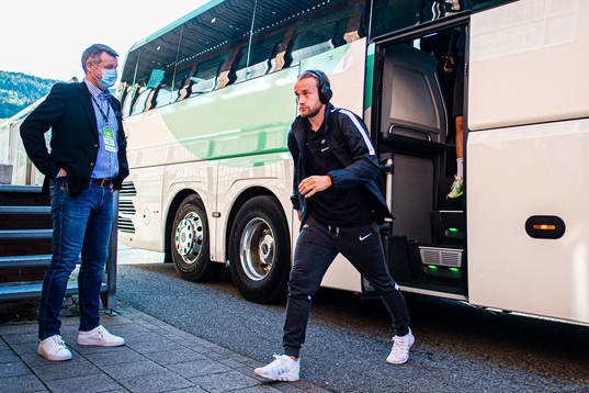 Bård Finne of Brann arrives