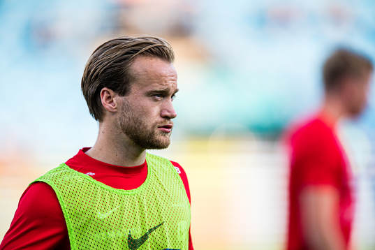 Bård Finne of Brann wahead of the Eliteserien match
