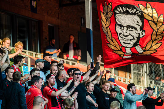Spectators in the stands