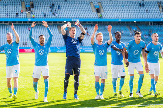 Malmö FFs Jo Inge Berget, Martin Olsson, målvakt Johan